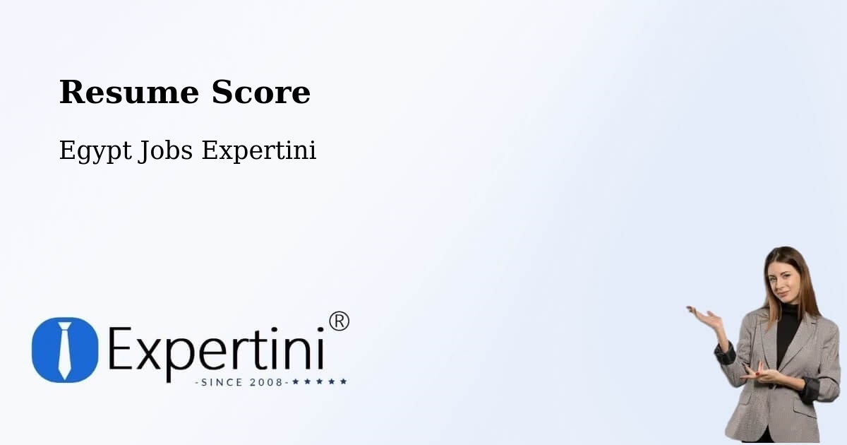 Resume Score & Job Description Match Tool – Cairo - Egypt Jobs Expertini